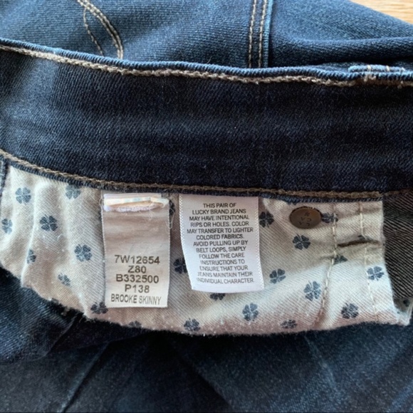 Lucky Brand Dark Wash Brooke Skinny Jeans Size 2 - Picture 7 of 7